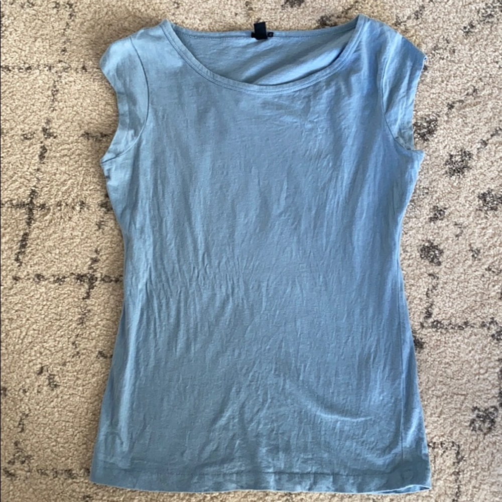 JCrew Light Blue cap Sleeve t-shirt